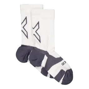2xu Vectr Light Cushion Crew Sock White/grey