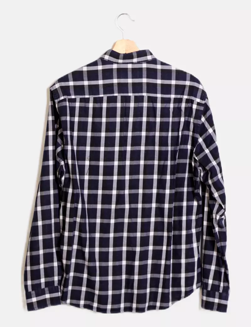 Cortefiel Camisa azul marina cuadros
