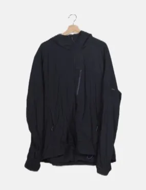 Decathlon Parka azul marino capucha