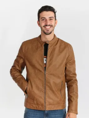Enos Jeans Chaqueta acolchada de piel sintética