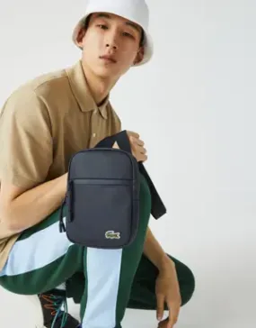 Lacoste Bandolera plana pequeña LCST de hombre en lona revestida
