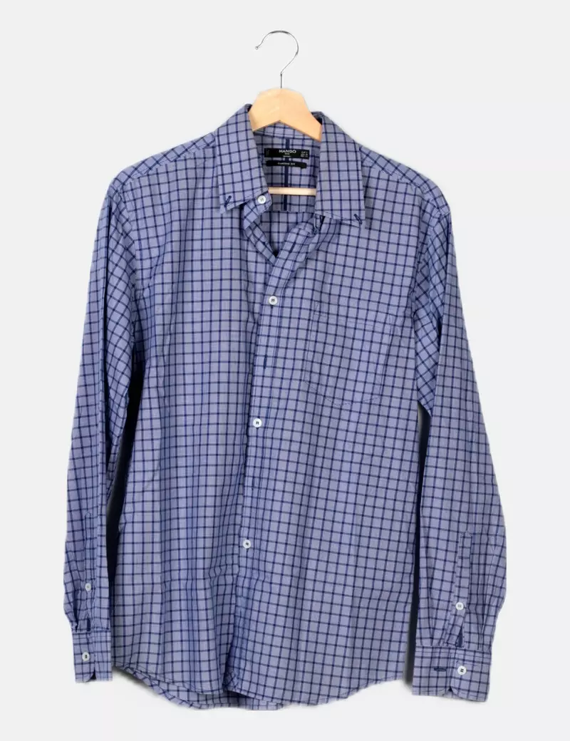 Mango Camisa bicolor cuadros