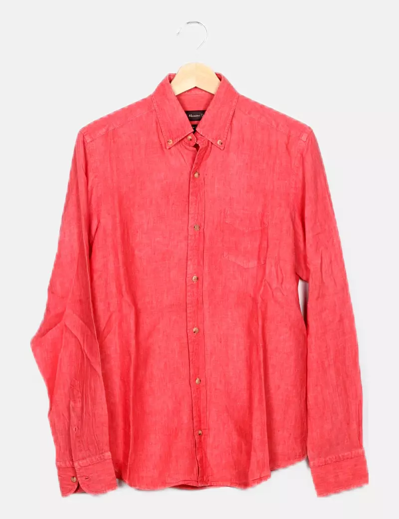 Massimo Dutti Camisa roja básica