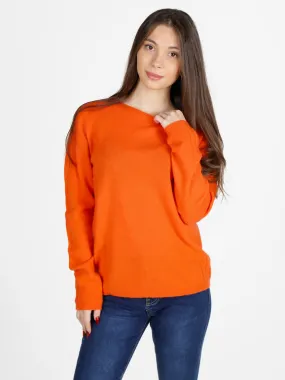 Mimoii Jersey de mujer de color liso en mezcla de lana y cachemira