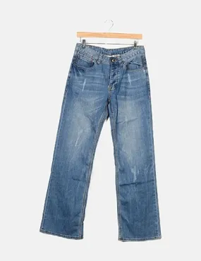 Monkee Genes Jeans denim rectos azules ripped