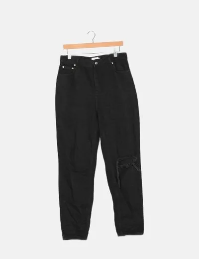 NA-KD Jeans denim mom fit negro