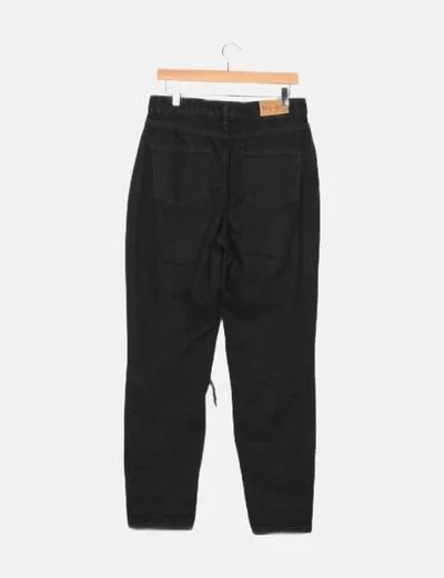 NA-KD Jeans denim mom fit negro