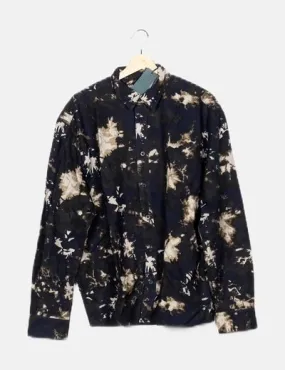 ONLY & SONS Sobre camisa negra estampada