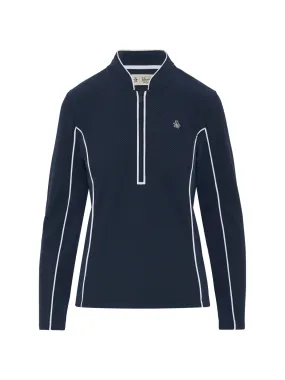 Original Penguin Golf Long Sleeve Textured 1/4 Zip Damen