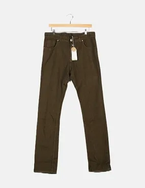 Skunkfunk - SKFK Jeans denim verde caqui raya diplomática