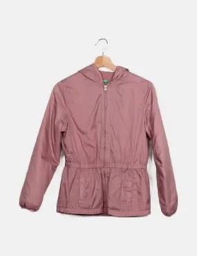 United colors of benetton Chaqueta rosa capucha