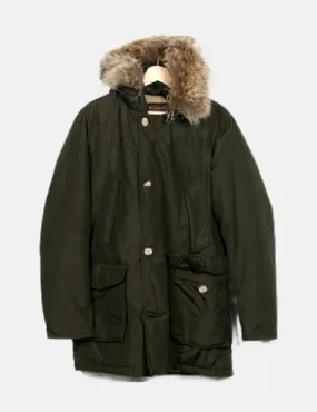 Woolrich Parka verde acolchado con capucha