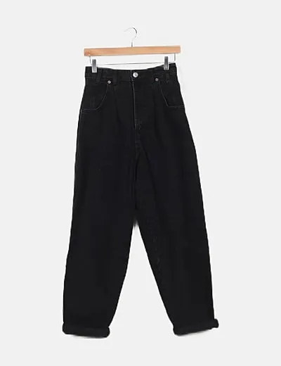 Zara Jeans denim negro boyfriend