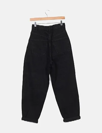 Zara Jeans denim negro boyfriend
